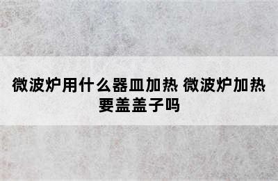 微波炉用什么器皿加热 微波炉加热要盖盖子吗